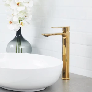 Bateria umywalkowa łazienkowa FARGO-H złota 