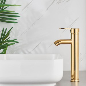 Bateria umywalkowa łazienkowa Cuba-H złota