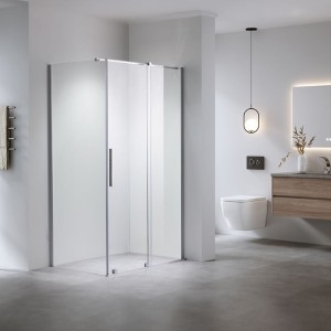 Kabina prysznicowa prostokątna ASTRA-CH-A-140+B90+E chrom 140 x 90 cm 