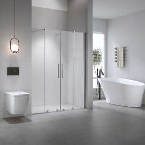 Drzwi prysznicowe podwójne ASTRA-CH-DUO-140 chrom 140 cm 