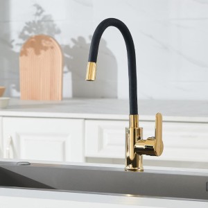 Bateria kuchenna nablatowa Dax czarna podstawa złota