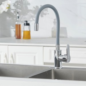 Bateria kuchenna nablatowa Dax szara podstawa chrom