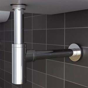 Syfon umywalkowy łazienkowy metalowy MIKE-CH chrom