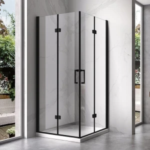 Kabina prysznicowa kwadratowa ZES-KZ08C-BL-90 czarna 90 x 90 cm