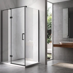 Kabina prysznicowa prostokątna ZES-KZ02D-BL-120X80 czarna 120 x 80 cm