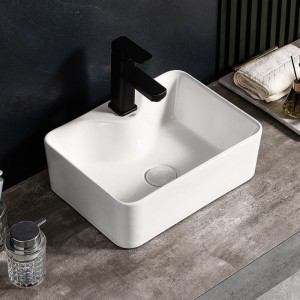 Umywalka nablatowa ceramiczna prostokątna ELISE-WH-480 biała