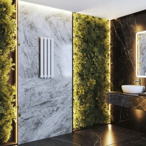 Grzejnik pionowy ozdobny Fero 800 x 296 biały 278W