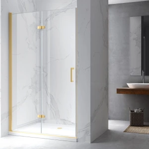 Drzwi prysznicowe uchylne do wnęki ZES-KZ21B-GL-80 złote 80 cm 6 mm