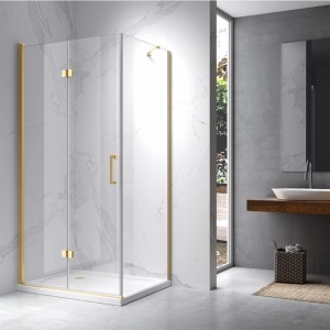 Kabina prysznicowa prostokątna ZES-KZ20E-GL-110X90 złota 110 x 90 cm