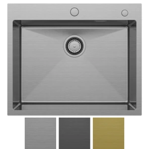 Zlewozmywak stalowy Steel SINK 65 + syfon + dozownik