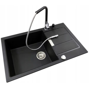 Zestaw - zlew Franke Sid 611-78 XL - bateria Linea 2 - dozownik - syfon