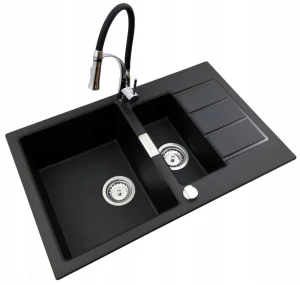Zestaw - zlew Franke Sirius Sid 651-78 - bateria Pelikan - syfon