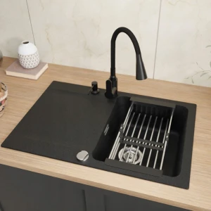 Zestaw - Zlewozmywak Franke Orion OID 611-78 - bateria Flexo - dozownik - koszyk