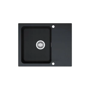 Zlewozmywak Franke Orion OID 611-62 onyx z syfonem przyściennym 